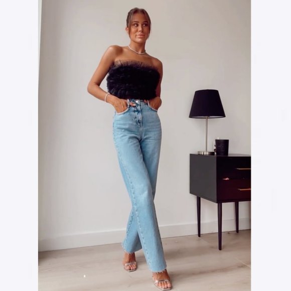 BLOGGER'S FAVE! Zara Tulle Top Black NWT - Picture 12 of 15